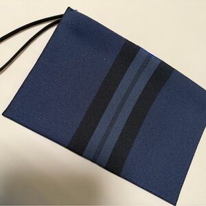 Rothy’s Wristlet Pouch – Navy with Black Stripes | Like New
